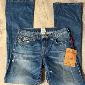 True Religion Boys Size 14 Billy Bootcut Distressed Jeans NWT